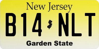 NJ license plate B14NLT