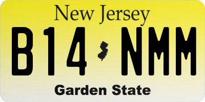NJ license plate B14NMM