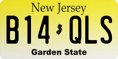 NJ license plate B14QLS