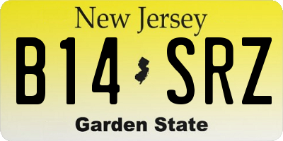 NJ license plate B14SRZ