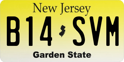 NJ license plate B14SVM