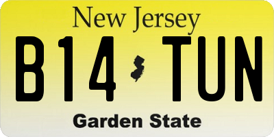 NJ license plate B14TUN
