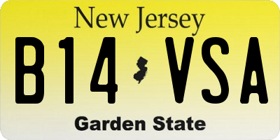 NJ license plate B14VSA