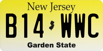 NJ license plate B14WWC