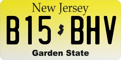 NJ license plate B15BHV