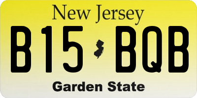 NJ license plate B15BQB