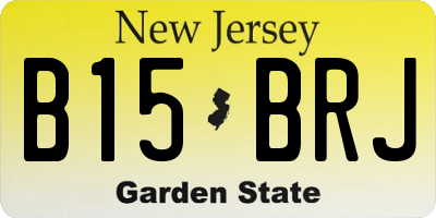 NJ license plate B15BRJ