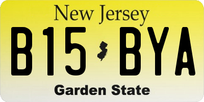 NJ license plate B15BYA
