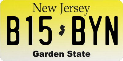 NJ license plate B15BYN