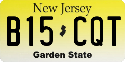 NJ license plate B15CQT