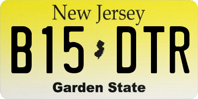 NJ license plate B15DTR