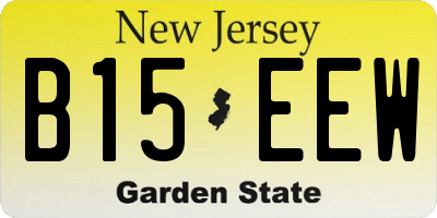 NJ license plate B15EEW