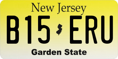 NJ license plate B15ERU