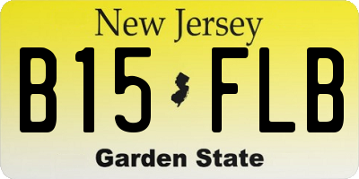 NJ license plate B15FLB