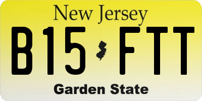 NJ license plate B15FTT