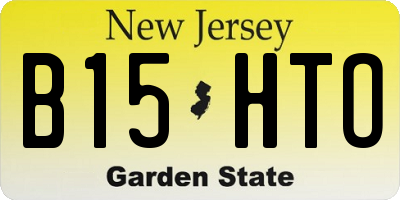 NJ license plate B15HTO
