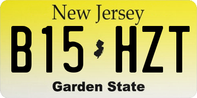 NJ license plate B15HZT