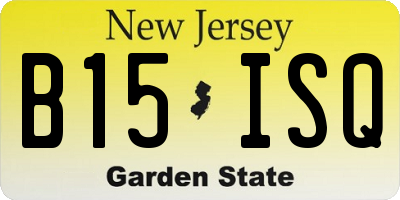 NJ license plate B15ISQ