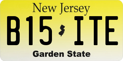 NJ license plate B15ITE