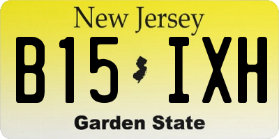 NJ license plate B15IXH