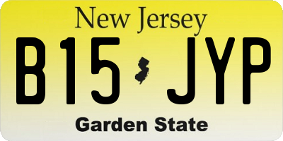 NJ license plate B15JYP