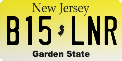 NJ license plate B15LNR