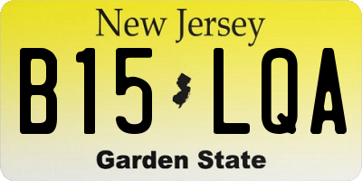 NJ license plate B15LQA