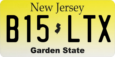 NJ license plate B15LTX