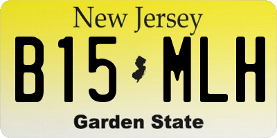 NJ license plate B15MLH