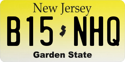 NJ license plate B15NHQ