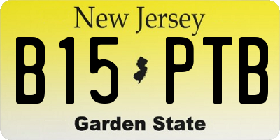 NJ license plate B15PTB