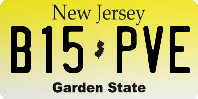NJ license plate B15PVE