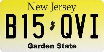 NJ license plate B15QVI