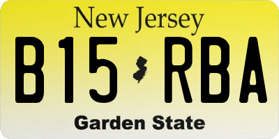 NJ license plate B15RBA