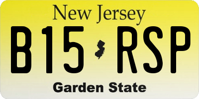 NJ license plate B15RSP