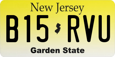 NJ license plate B15RVU