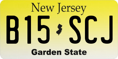NJ license plate B15SCJ