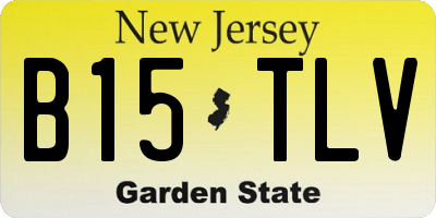 NJ license plate B15TLV