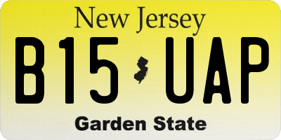 NJ license plate B15UAP