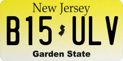 NJ license plate B15ULV