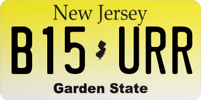 NJ license plate B15URR