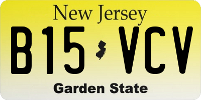 NJ license plate B15VCV