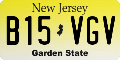 NJ license plate B15VGV