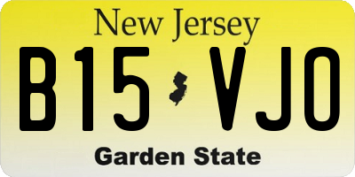 NJ license plate B15VJO