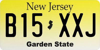 NJ license plate B15XXJ