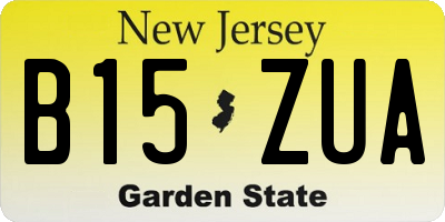 NJ license plate B15ZUA
