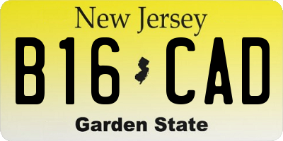 NJ license plate B16CAD