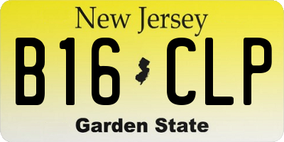 NJ license plate B16CLP