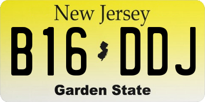 NJ license plate B16DDJ