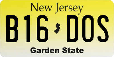 NJ license plate B16DOS